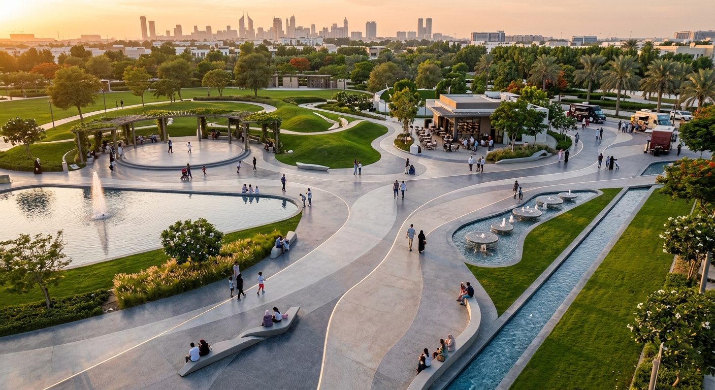 Floor Merger applied to park paving